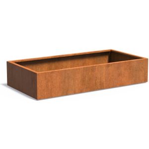 Cortenstaal plantenbak CARREZ 200x100x40cm.