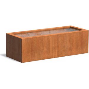 Cortenstaal vijverbak 200x80x60cm.