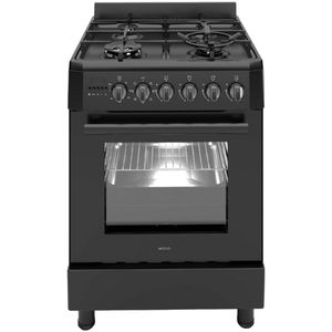 Wiggo - WO-E639R(BB) - Gasfornuis - Zwart - Wok