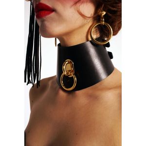 Luxe leren halsband van Elif Domanic