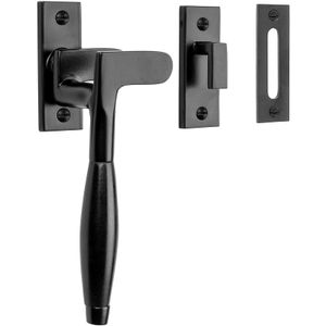 De Oude Deurklink Raamsluiting Klassiek ventilatiestand mat zwart links