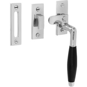 De Oude Deurklink Klassiek Raamsluiting, verstevigd, glanzend nikkel, rechts