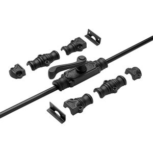 De Oude - Raam Espagnolet - Klassiek - Zwart - Met Stangenset 2x70cm