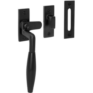De Oude Deurklink Klassiek Raamsluiting, verstevigd, mat zwart, links