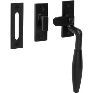 De Oude Deurklink Klassiek Raamsluiting, verstevigd, mat zwart, rechts