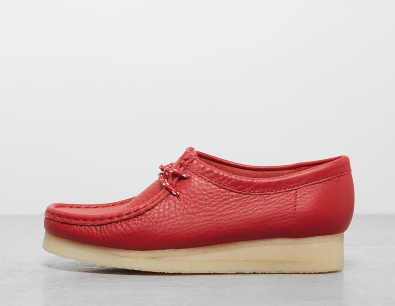 Clarks - Wallabee - Mocassin - Rood - Eersteklas Leer