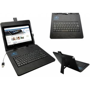 Keyboard Case | Geschikt voor een XL 10 inch Tablet | Zwart