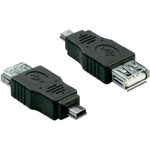 USB Verloopstekker | Female USB A 2.0 naar Male Mini USB 5 pins