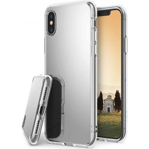 Flexibele Soft Case voor Apple Iphone X/XS/11 Pro met spiegel kleur zilver