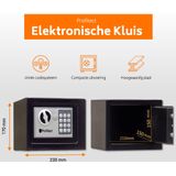 Elektronische Kluis met Cijferslot en Noodsleutels, 4.5 liter