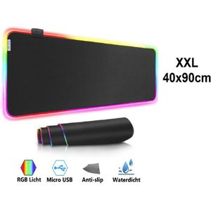 XXL RGB LED (Gaming) Muismat | Anti-slip muismat | 90x40