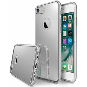 Flexibele Soft Case voor iPhone 7/8/SE (2020/2022) met spiegel, zilver