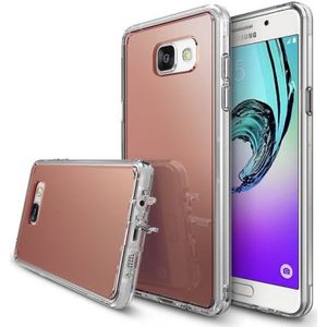 Flexibele Soft Case Samsung Galaxy S7 met spiegel Rose Goud/Gold