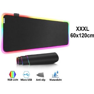 XXL RGB LED (Gaming) Muismat | Anti-slip muismat | 120x60