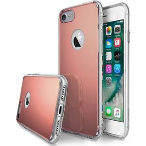 Flexibele Soft Case iPhone 6 met spiegel Rose Goud/Gold