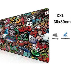 XXL Gaming Muismat Graffiti Art Edition | Antislip | 80x30