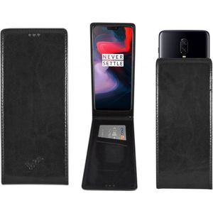 Smart Magnet luxe Flip case %merk% %type% 5.3 - 5.8  inch zwart