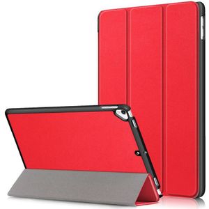 iPad 10.2 2019 / 2020 / 2021 Tri-Fold Front Cover Rood met Stand & Slaapfunctie 123BestDeal
