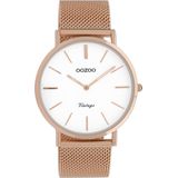 OOZOO Timepieces Horloge Vintage Rosé/Wit | C9917