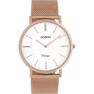 OOZOO Timepieces Horloge Vintage Rosé/Wit | C9917