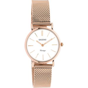 OOZOO Timepieces Horloge Rosé Goud/Wit | C20233