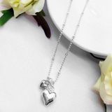 Life Charms Ketting met Giftbox Silver Puffed Hearts