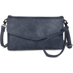 Wimona Envelop Schoudertasje / Clutch Alessandra Donker Blauw