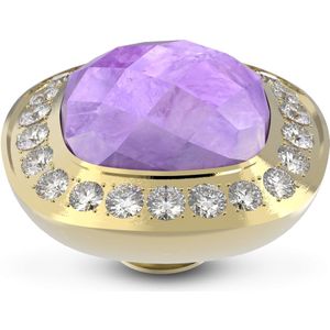 Melano Vivid Border CZ Steentje Amethyst Goud