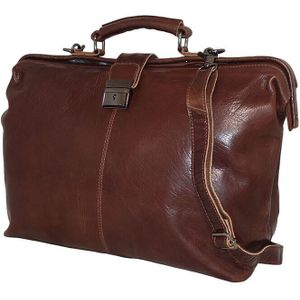 Leather Design Dokterstas Groot met Laptopvak 16.4'' Cognac
