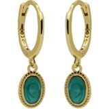 Karma Oorringen Hinged Hoops Vintage Green Goud