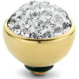 Melano Twisted Shiny Steentje Crystal | Goud