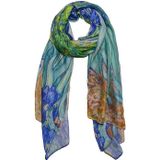 Boodz Langwerpige Sjaal Chiffon Irissen | Van Gogh | Schilderij