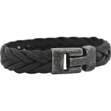 JOSH Heren Leren Armband Zwart | 24832-BRA