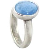 Qoss Ring Door Ovale Hemelsblauwe Steen - Maat M