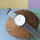 OOZOO Timepieces Horloge Vintage Glitter Blauw/Wit | C20147