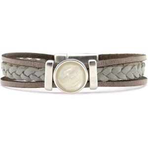 Qoss Taupe Armband Roxan Cremé | Maat L