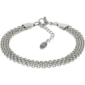 Kalli Schakel Armband geweven mat Zilver | 2541