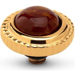 Melano Twisted Smooth Gem Steentje Rainbow Jasper | Goud