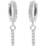 Karma Oorringen Zirconia Hinged Hoops Symbols Tubes | Zilver