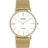 OOZOO Timepieces Horloge Vintage Goud/Wit | C9909