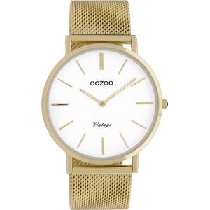 OOZOO Timepieces Horloge Vintage Goud/Wit | C9909