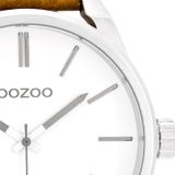 OOZOO Timepieces Horloge Cognac/Wit | C7070