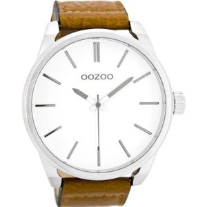 OOZOO Timepieces Horloge Cognac/Wit | C7070