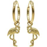 Karma Oorringen Hoops Flamingo Goud