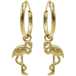 Karma Oorringen Hoops Flamingo Goud