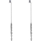 Day&Eve Oorbellen Pull Trough Chunky Chain | Zilver