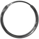 Oorring Hoops Echt Gerhodineerd Zilver 14mm