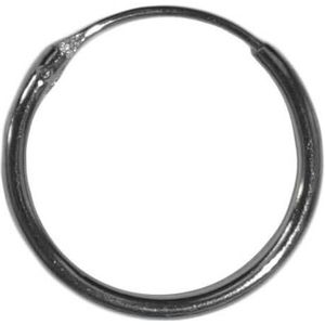 Oorring Hoops Echt Gerhodineerd Zilver 14mm