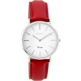 OOZOO Timepieces Horloge Rood/Wit | C9309