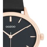 OOZOO Timepieces Horloge Ovaal Zwart/Rosé | C11054